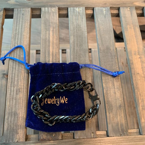 Black JewelryWe Chain Shiny Bracelet - Picture 6 of 8